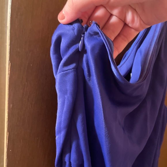 Reiss Flora Off-The-Shoulder Satin Midi Dress in Purple - Picture 10 of 12